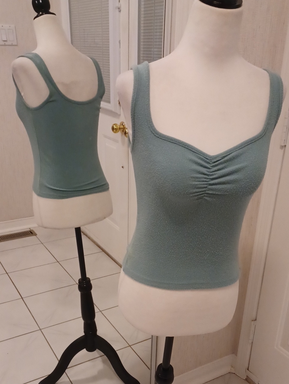 Free Add-on Sleeveless Ruched Tank Top - Size Small